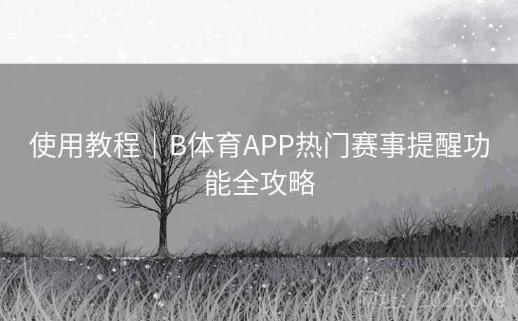使用教程｜B体育APP热门赛事提醒功能全攻略