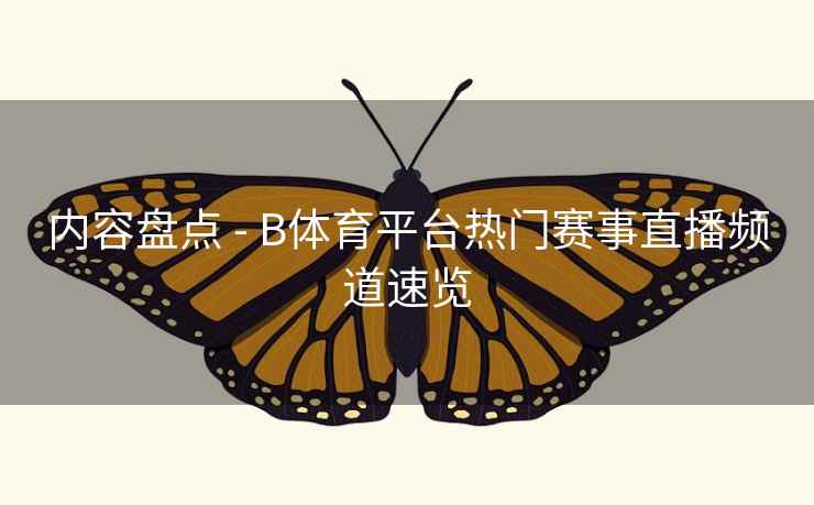 内容盘点 - B体育平台热门赛事直播频道速览